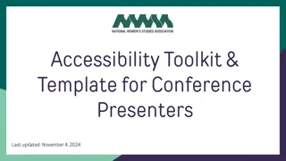 Creating Accessible Presentations: Guidelines and Tools for Conference Presenters