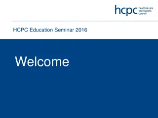 Change Management at HCPC Education Seminar 2016