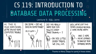 Introduction to SQL Joins and Database Processing