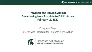 Transitioning to Full Professor in the Tenure System: Guidelines and Strategies