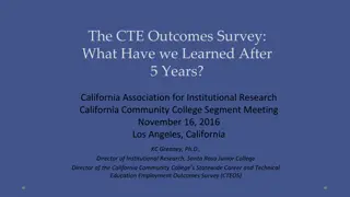 Insights from 5-Year CTE Outcomes Survey in California Community Colleges