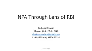 NPA Regulations Through RBI's Perspective