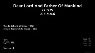 Dear Lord And Father Of Mankind - Hymn by John G. Whittier