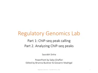ChIP-seq Peak Calling & Analysis in Regulatory Genomics Lab