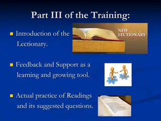 Introduction to Lectionary and Practice of Readings in Liturgical Training