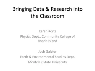 Incorporating Data and Research into Classroom Teaching