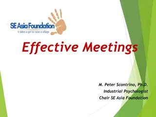 Effective Meeting Essentials & Formulas for Productivity