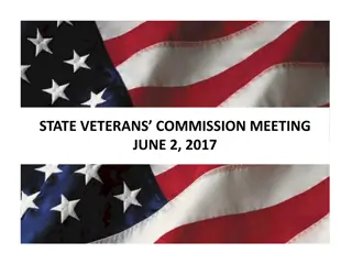 State Veterans Commission Meeting and Unit Mobilizations Data Update