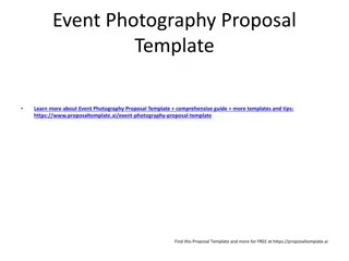 Event Photography Proposal Template for Comprehensive Coverage