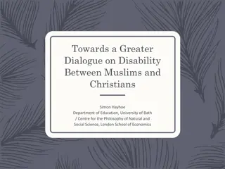 Dialogue on Disability between Muslims and Christians