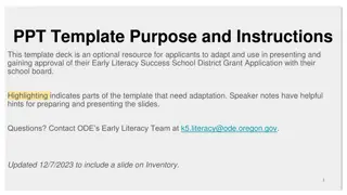 Early Literacy Success School District Grant Application Presentation