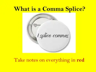 Understanding Comma Splices