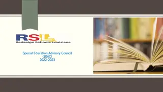 Special Education Advisory Council (SEAC) in Redesign Schools Louisiana