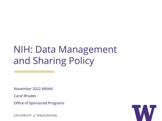NIH Data Management and Sharing Policy Overview