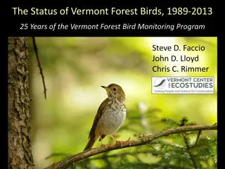 Vermont Forest Birds Monitoring Program: 25-Year Study