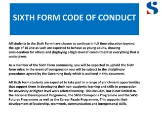 Sixth Form Code of Conduct and School Expectations for Students and Parents