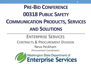 Public Safety Communication Solutions Pre-Bid Conference Overview