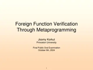 Foreign Function Verification Through Metaprogramming for Princeton University Final Examination