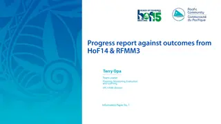 Progress Updates on Pacific Fisheries Development and Management
