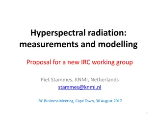 Advancements in Hyperspectral Radiation Measurements and Modeling