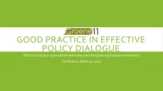 Effective Policy Dialogue Strategies for Strengthening European Democracy