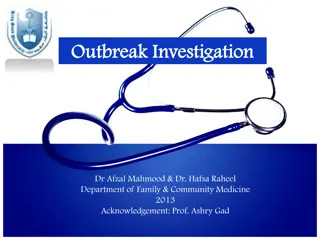Outbreak Investigations: Importance, Objectives, and Steps