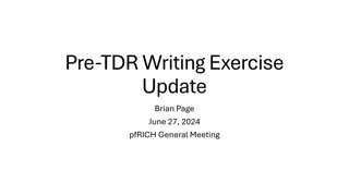 Comprehensive Update on pfRICH Pre-TDR Writing Exercise Progress