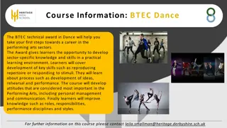 BTEC Dance Course Information and Assessment Details
