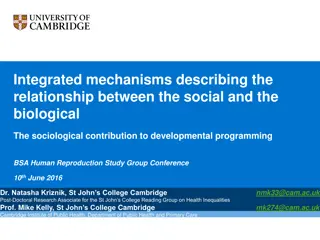 Sociological Contribution to Developmental Programming in Health