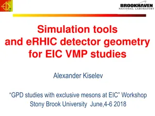Advanced Simulation Tools and Detector Geometry for EIC Studies