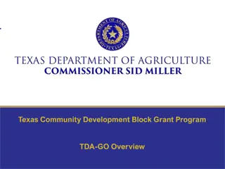 Texas Community Development Block Grant Program Overview