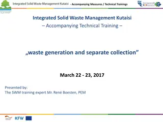 Solid Waste Management Technical Training Kutaisi Estimation and Forecasting