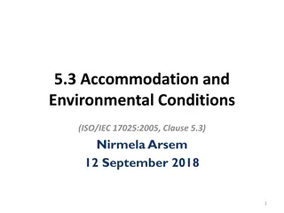 Laboratory Accommodation and Environmental Conditions: Guidelines and Control