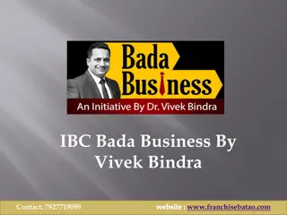 High-Income Opportunity with Bada Business by Vivek Bindra