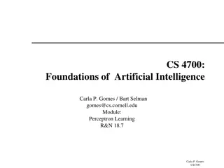 Perceptron Learning for Artificial Intelligence