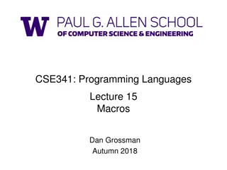 Overview of Macros in Programming Languages