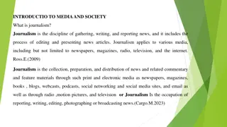Essentials of Journalism: Principles and Functions