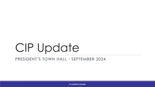 El Camino College CIP Update and Fall 2024 Milestones