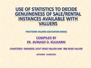 Valuation Statistics and Genuine Sale/Rental Instances Explained