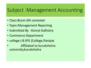 Management Reporting in Accounting for Bcom Semester 6