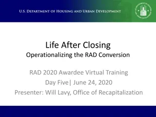 Operationalizing RAD Conversion: Key Documents and Funding Preparations