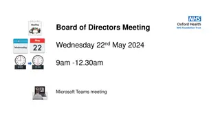 Board of Directors Meeting Agenda - May 22, 2024 | Microsoft Teams
