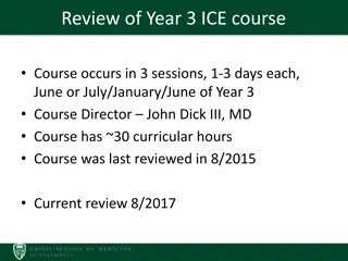 Review of Year 3 ICE Course and Action Plan Updates