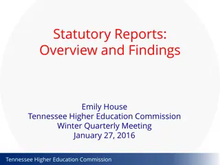 Insights into Tennessee Higher Education Commission Reports