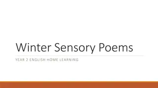 Winter Sense Poems for Year 2 English Home Learning