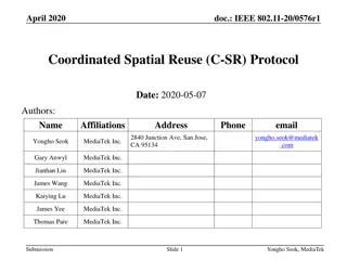 IEEE 802.11-20/0576r1 Coordinated Spatial Reuse Protocol Overview