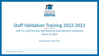 The Staff Validation Training Process for Educational Data