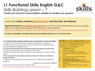 Structuring a Presentation for Audience Impact