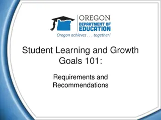 Student Learning and Growth Goals: Requirements, Components, and Recommendations