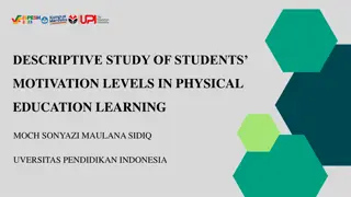 Descriptive Study on Students' Motivation Levels in Physical Education Learning